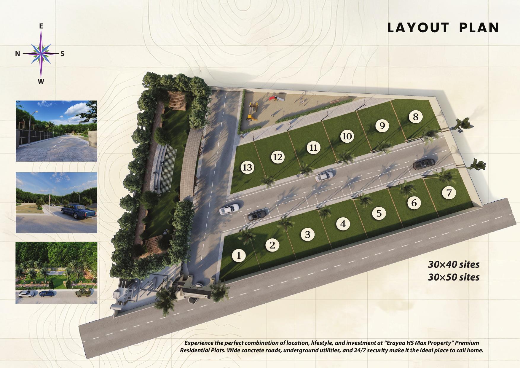 Layout Plan – 30×40 & 30×50 Sites